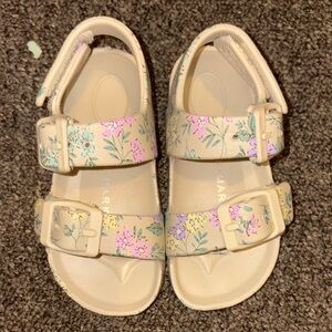 Primark Kids Floral Sandals - Cream and Pastel